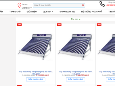Bảng giá máy nước nóng năng lượng mặt trời Tân Á tại Thanh Xuân